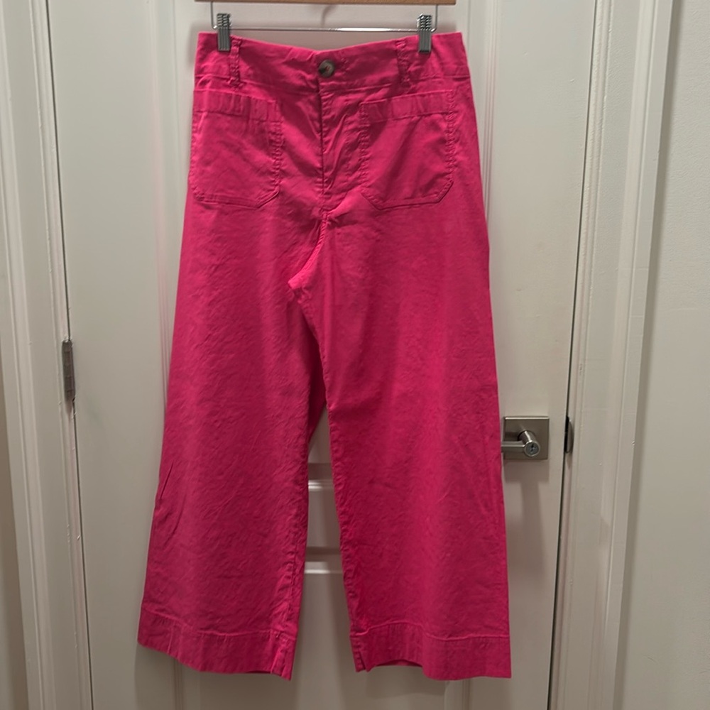 Anthropologie Maeve The Colette Ankle Cropped Wide Leg Pants Size 29